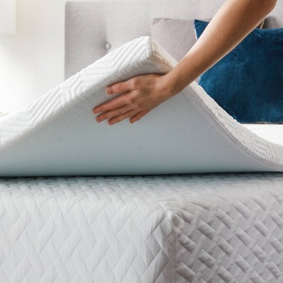 Queen Size White Gel Memory Foam Mattress Topper