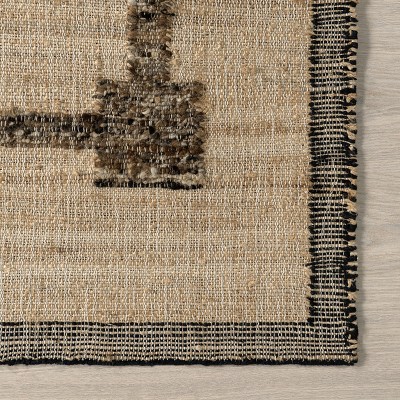 Agora Natural Jute and Wool Rectangular Area Rug, 4' x 6'