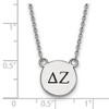 Black Bow Jewelry Sterling Silver Delta Zeta Greek Life Necklace 18 Inch - 2 of 4
