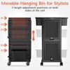 TASALON Lockable Beauty Salon Cart, Rolling Salon Trolley with 6 Drawers and Tool Holders - Black - 2 of 4