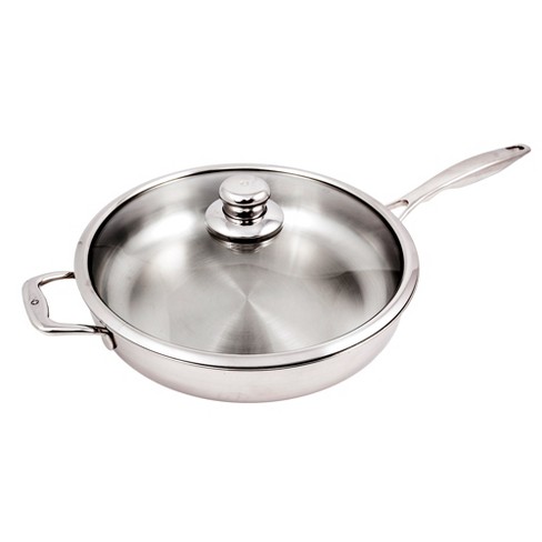 Tramontina Gourmet Tri-ply Clad 12 Fry Pan With Helper Handle Silver :  Target