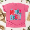 Simply Sage Market Women's Merry and Bright Abstract Short Sleeve Garment Dyed Tee - 3 of 4