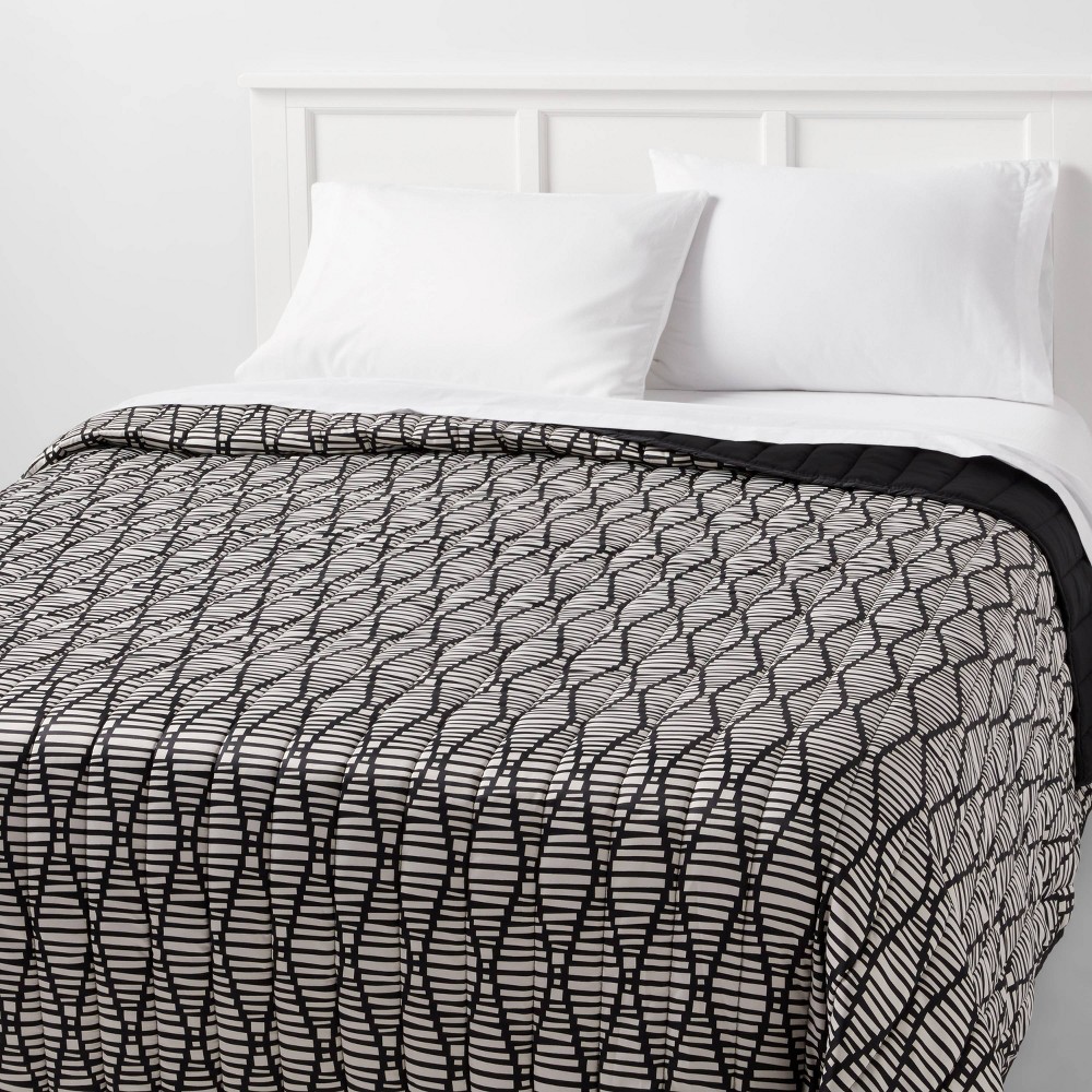 Photos - Bed Linen Full/Queen Sow Quilt Black/White - Room Essentials™