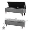 Arceso 51 Inch  Bedroom Bench，Fabric Upholstered Entryway Bench with Wooden Legs, Bench for Bedroom, Entryway, Living Room - 3 of 4