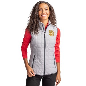 San Diego Padres Cutter & Buck Rainier PrimaLoft® Womens Eco Insulated Full Zip Puffer Vest - 1 of 1