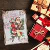 Lomsoe Vintage Santa Claus Metal Sign - 8x12 Inch Rustic "Merry Christmas!" Wall Art Decor - Retro Christmas Santa Tin Sign Holiday & Xmas Gift - 2 of 4