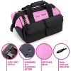 Pink Power Pink Tool Bag for Women -16" Tool Tote Bag w/ 22 Storage Pockets - Womens Small Tool Bag for Hand Tools, Power Tool - Tool Caddy Organizer - 4 of 4