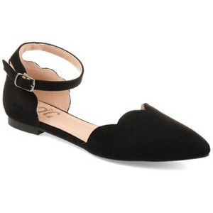 Journee Collection Womens Lana Buckle Pointed Toe Ballet Flats - 1 of 4