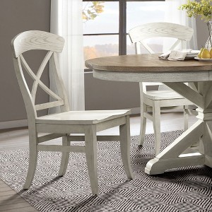 Okak Modern Dining Chairs Set of 2, Fabric Kitchen Side Chairs with Nailhead Trim & Sturdy hardwood Legs for Dining/Living Room - 1 of 4