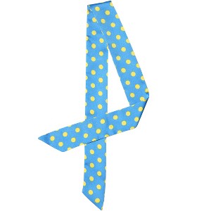 Allegra K Women's Skinny Silky Polka Dot Waistband Long Narrow Neckscarf Bag Handle Accessory 1 Pc - 1 of 4