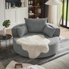 Merax 360° Swivel Oversized Round Accent Chair with Removable Pillows - 2 of 4