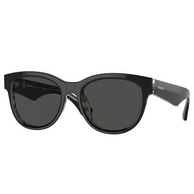 Burberry BE 4432U 412187 Womens Phantos Sunglasses Black on Vintage Check 54mm
