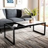 Zuri Coffee Table - COF6200A - White/Black - Safavieh - 2 of 4