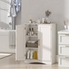 Costway Floor Storage Cabinet Modern Storage Organizer with Adjustable Shelves &2 Doors Black/Blue/Gray/White - 2 of 4