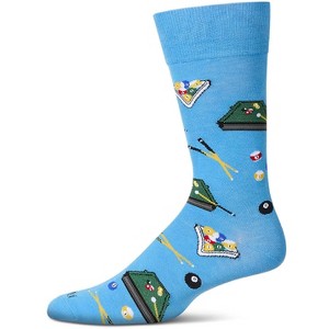 Memoi Men's "Shoot Pool" Rayon Blend Novelty Crew Sock Crystal Seas 10-13 - 1 of 4