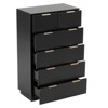 Karl Home 6-Drawer Black MDF 28.35in. W Chest of Drawer - 2 of 4