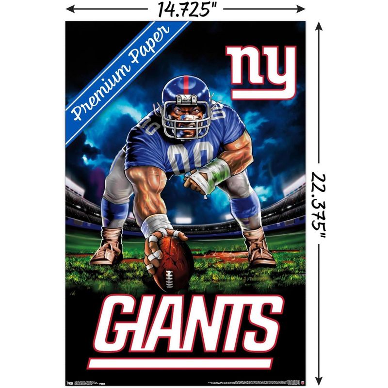 Trends International NFL New York Giants - 3 Point Stance 19 Unframed Wall Poster Prints, 3 of 7