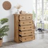6 Drawers Dresser For Bedroom, Wood 6 Chest Of Drawer, Modern Wide Dresser, Storage Dresser Organizer Unit For Home Office, Living Room - 2 of 4