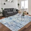 Washable Rug Modern Abstract Rugs  Low Pile Contemporary Throw Floor Cover Ultra-Soft Stain Resistant Carpet - 2 of 4