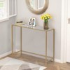 100cm Long Single Row Single Layer Glass Iron Frame 100*35*80cm Transparent Glass Golden Frame Entrance Table - 4 of 4