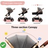 2 in 1 Convertible Baby Stroller Foldable Pushchair Newborn Reversible Bassinet Pram w/ Adjustable Canopy - 2 of 4