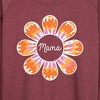 Women's - Instant Message - Tie Dye Flower Mama Lightweight French Terry Wide Neck Long Sleeve Graphic Shirt - 2 of 4