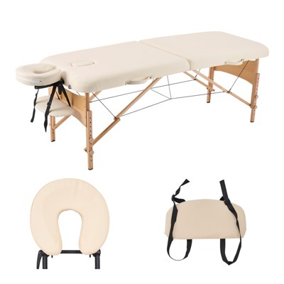 YOUNIKE 27.6 Inches Width Massage Table Wood Lash Bed Portable Massage Bed Beauty Tattoo Table Adjustable Spa Bed for Eyelash Tech Esthetician