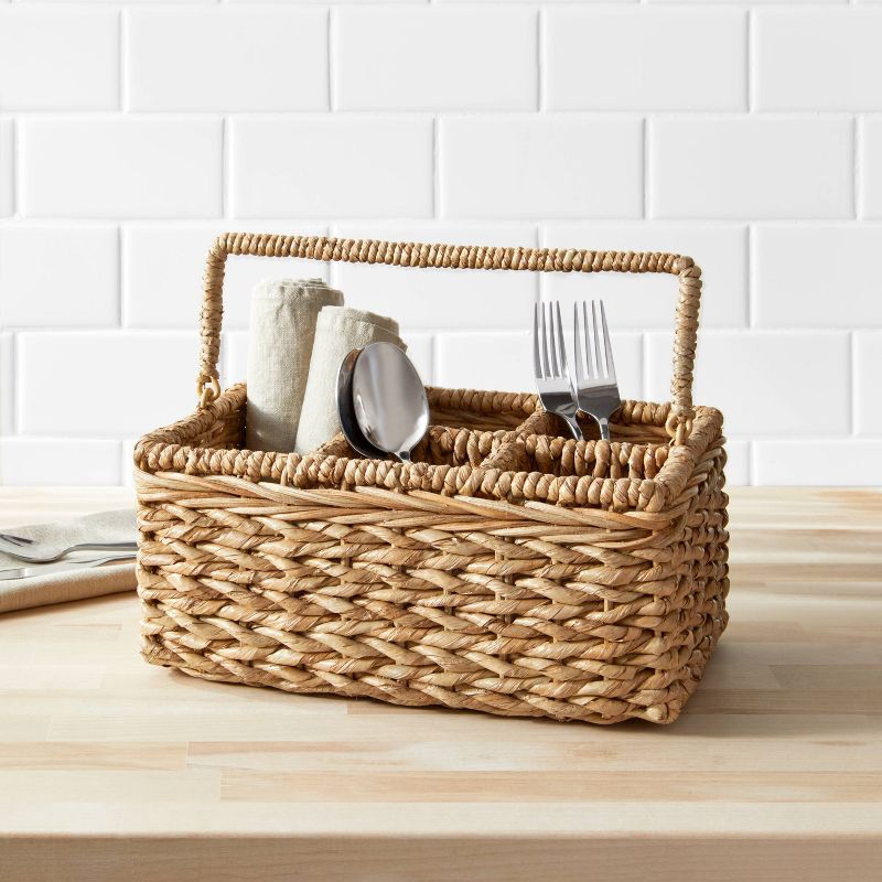 Chunky Seagrass Woven Utensil Caddy Beige/Cream - Threshold&#8482;, 2 of 4