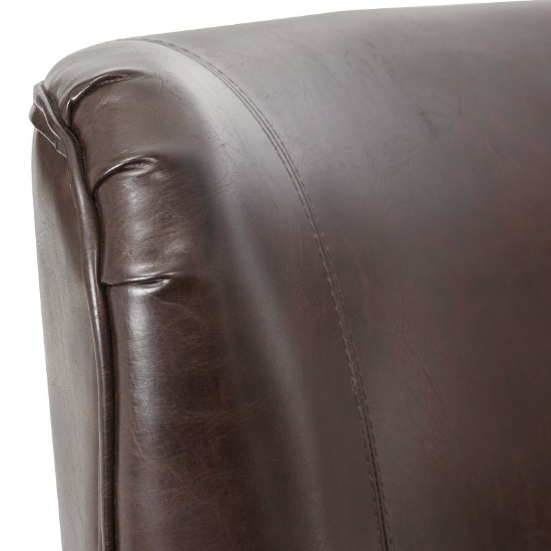 Elijah Bonded Leather Sofa Chair Brown - Christopher Knight Home, 5 of 6