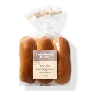 Brioche Hot Dog Buns - 9.52oz/6ct - Favorite Day™ - 1 of 3