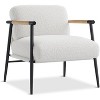 Modern Accent Sofa Chair, Comfy Chair with Metal Frame Wooden Armrest, Cozy Reading Chair with Soft Cushion for Bedroom, Living Room - 2 of 4