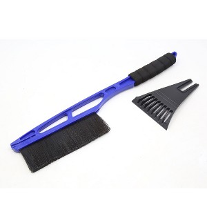 Unique Bargains Car Vehicle Window Winter Snow Brush and Ice Scraper with Handle Blue 1 Pc - 1 of 4