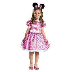 Disguise Girls' Minnie Mouse Classic Costume - Size 4-6 - Pink