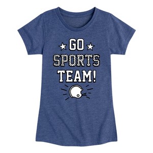 Girls' - Instant Message - Go Sports Team Fitted Short Sleeve Graphic T-Shirt - 1 of 4