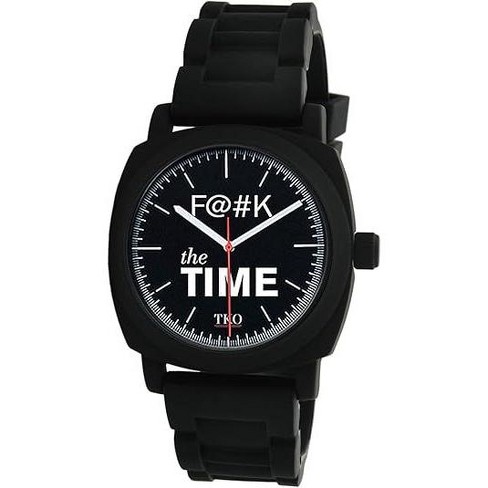 TKO Orlogi Unisex "F@#K the Time"  Expression Watch with Black Rubber Band - image 1 of 2