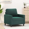 vidaXL Velvet Sofa Chair in Dark Green - Comfortable Armchair with Luxurious Velvet Fabric - 2 of 4