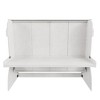 Whisen Full Size Murphy Bed with a Desk - Antique White - 4 of 4