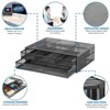 Mount-It! Computer Monitor Stand With Drawers, Metal Mesh Riser & Organizer For Laptops and Computers, Desk Organizer with Two Pullout Storage Drawers - 4 of 4