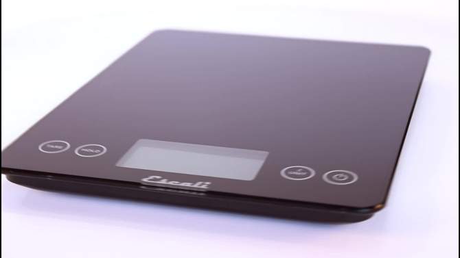 Escali Arti XL Glass Digital Scale Black, 2 of 6, play video