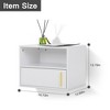 Sevobal Nightstands Wall Mounted Bedside Table 2 Sets With Drawer, Open Compartment, Elegant And Simple Design, Black, 16.7"*13"*12.8" - 3 of 4