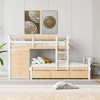JUJABU Twin over Twin Loft Bunk Bed with Drawers and Ladder - 3 of 4