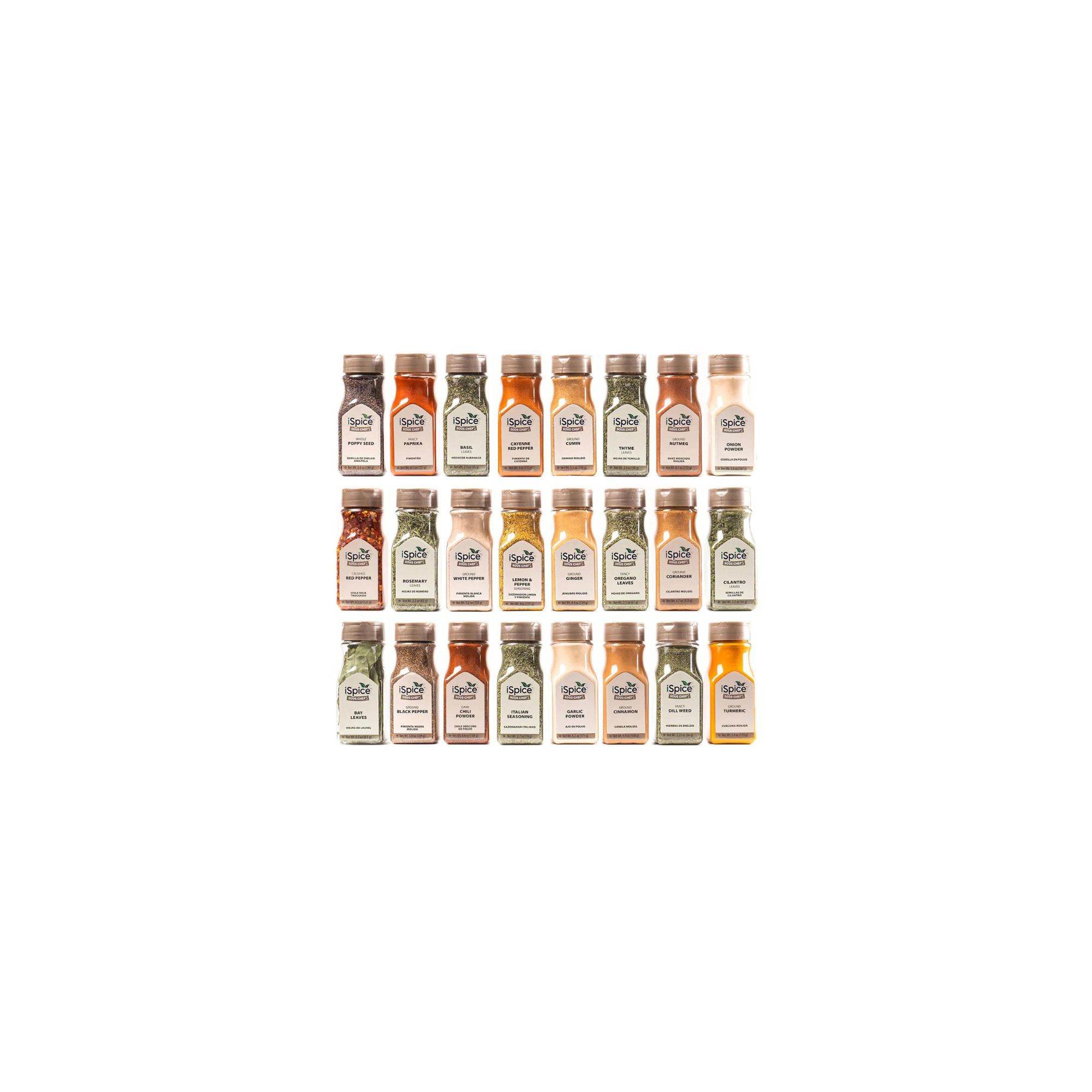 iSpice | 24 Pack of Spice and Herbs | Kitchen Fusion | Mixed Spices & Seasonings Gift Set | Kosher