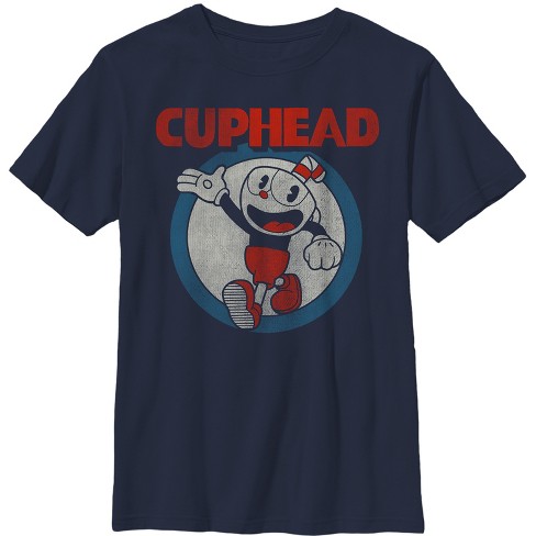 Boy S Cuphead Vintage Circle T Shirt Target - roblox cuphead shirt