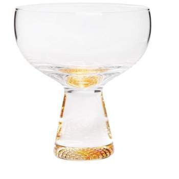Classic Touch Set of 4 Dessert Bowls with Gold Reflection Base, 5"H