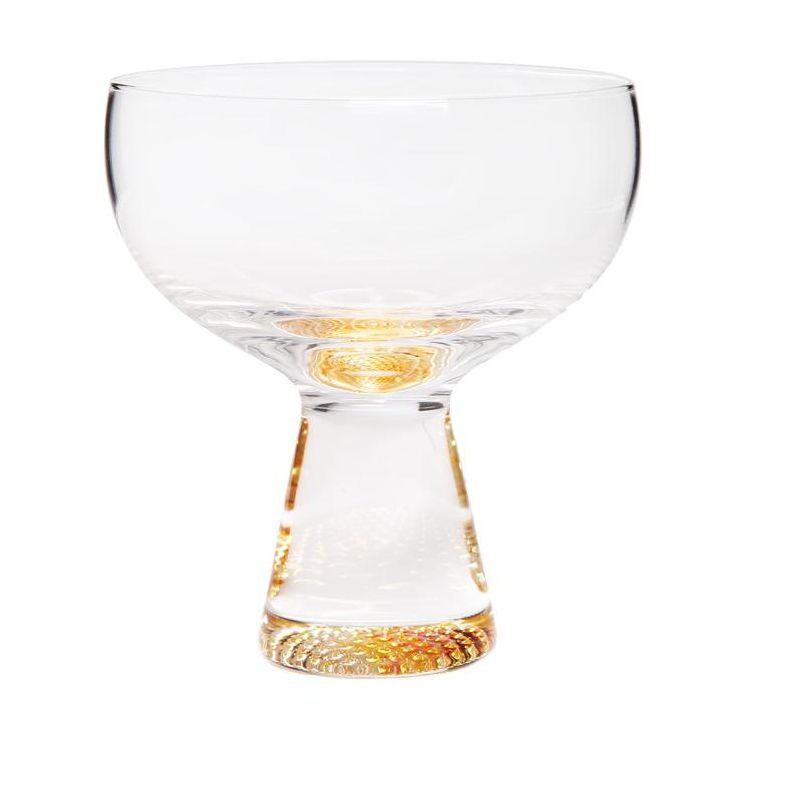 Classic Touch Set of 4 Dessert Bowls with Gold Reflection Base, 5"H, 1 of 4