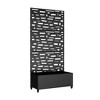 Lirago Iron Black Arch Mobile Planters Planting Box Trellis for Climbing Plants - 72x35 - 4 of 4