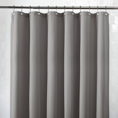 Carnation Home "Chelsea" Fabric Shower Curtain in Black 