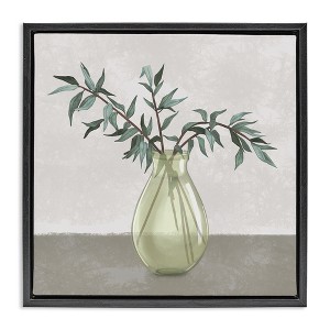 Stupell Industries Vase And Plant Neutral Grey Design, 18" x 18" - 1 of 4