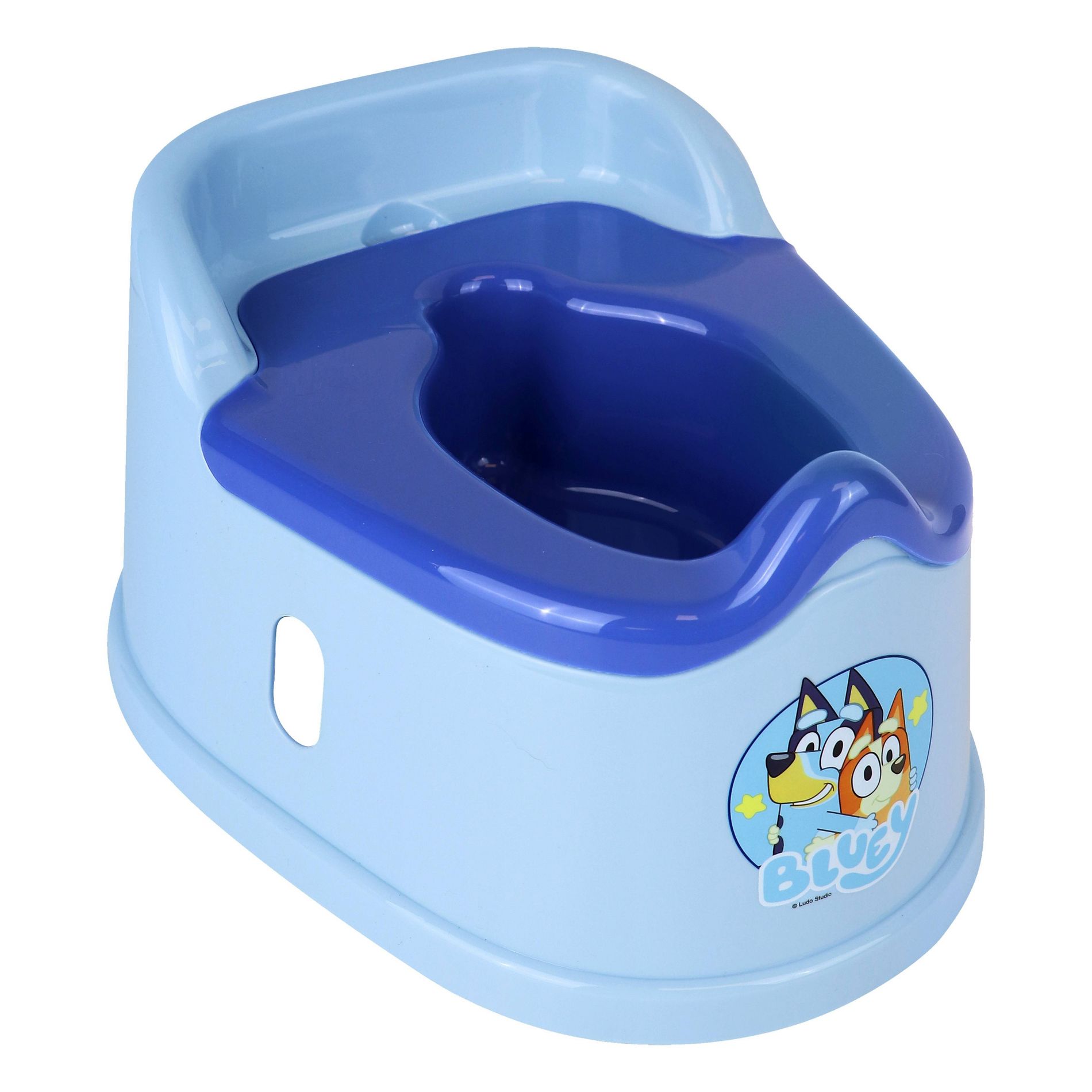 Bluey Floor Potty Chair: Polypropylene Material, Maximum Weight Capacity 40 lbs, 11.8"D x 14.05"H x 8.5"W
