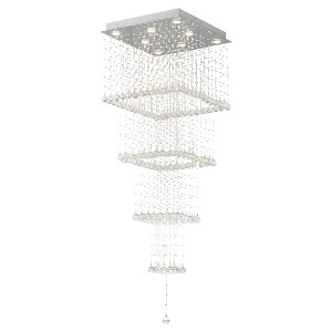CWI Lighting Square 8 Light Flush Mount With Chrome Finish - 1 of 4
